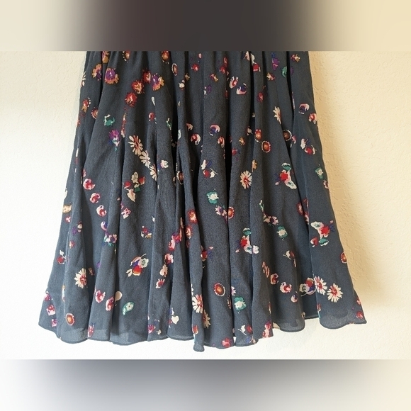 Rebecca Taylor Ditsy Floral 100% Silk Strapless Corset Flowy Mini Dress Coquette - Picture 8 of 14